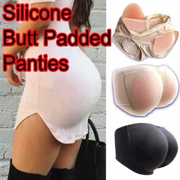 Silicone Insert Enhancer Fake Buttock Panty Hip Lift Black - Perfect Black Black M