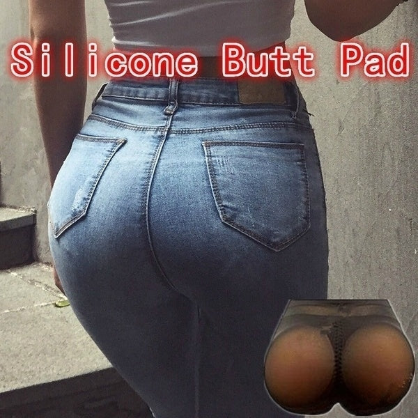 Silicone Insert Enhancer Fake Buttock Panty Hip Lift Black - Perfect Black Black M