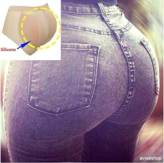 Silicone Insert Enhancer Fake Buttock Panty Hip Lift Black - Perfect Black Black M
