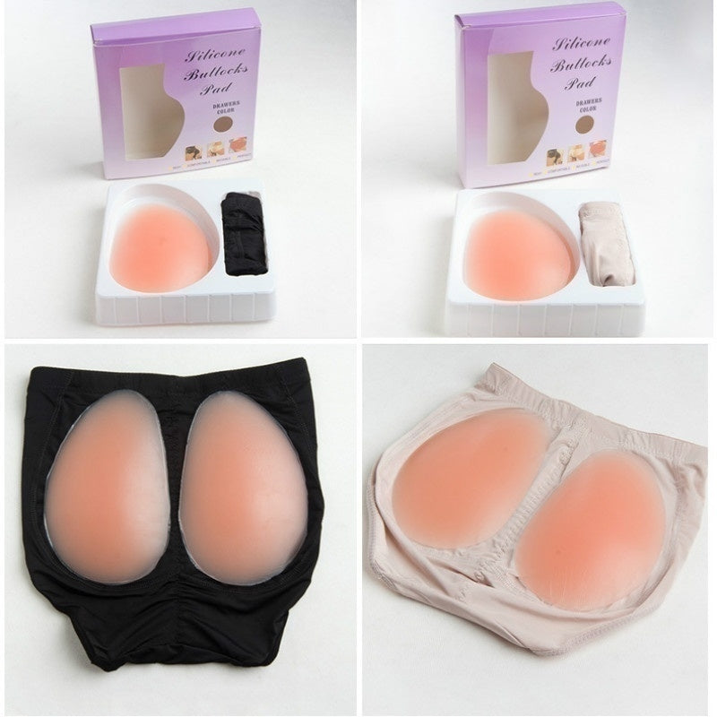 Silicone Insert Enhancer Fake Buttock Panty Hip Lift Black - Perfect Black Black M