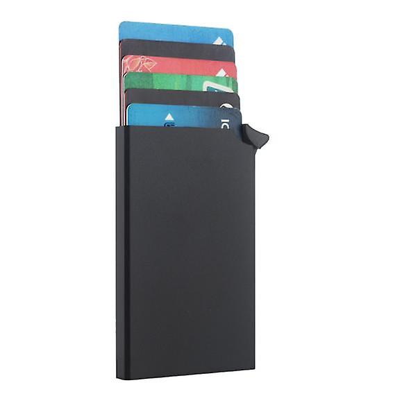 Card Holder Wallet, Men's Minimalist Slim Metal RFID Blocking Contactless Card Protector_ma