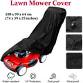 Waterproof Lawn Mower Cover 190T with Drawstring and Storage Bag Anti UV Dustproof, 187.96 x 99 x 63.5cm