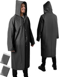Rain Ponchos for Adults Lightweight Reusable Raincoats for Men Women Emergency Rain Jacket with Hood 2 Pack