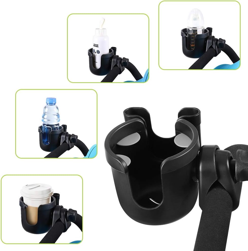 Stroller Cup Holder with Phone Holder, Bike Cup Holder, Universal Cup Holder for Uppababy Nuna Doona Strollers, 2-in-1 Cup Phone Holder for Stroller, Bike, Wheelchair, Walker, Scooter