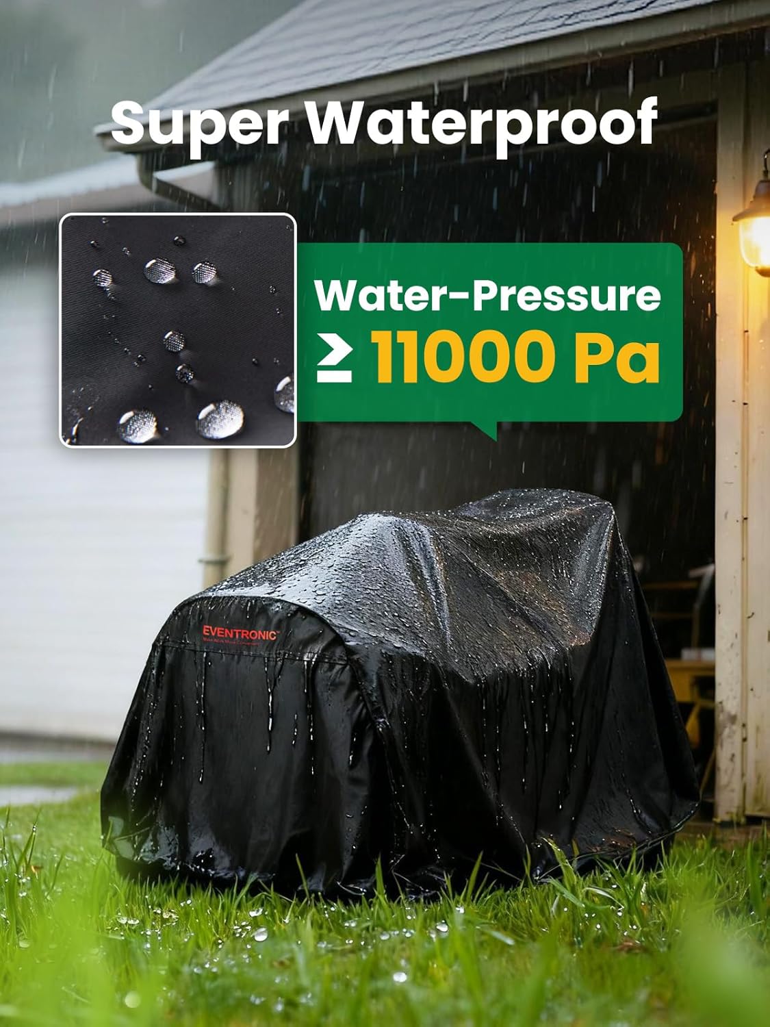 Riding Lawn Mower Cover,  54“ Riding Lawn Tractor Cover Waterproof Heavy Duty Durable (420D-polyester oxford)
