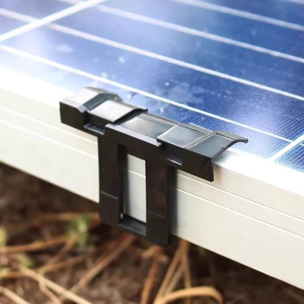 12PCS Plastic Photovoltaic Panel Drainage Clip 40mm Solar Panel Drainage Chute Dust Collector for Commercial Roof Photovoltaic Photovoltaic Carport