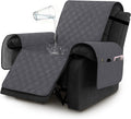 100% Waterproof Recliner Chair Covers, Covers Non-Slip Stay in Place, Thick Cover for with Pocket, Dog Couch Protector Washable(Grey, 23") Gray 23"