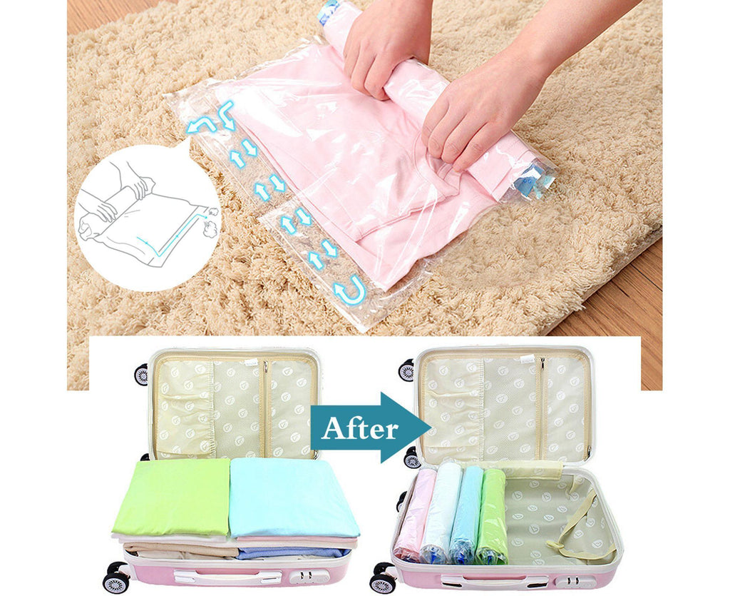 10Travel Compression Bags, Travel Essentials Vacuum Packing Space Saver Bags for Cruise Travel Accessories (10-Travel)