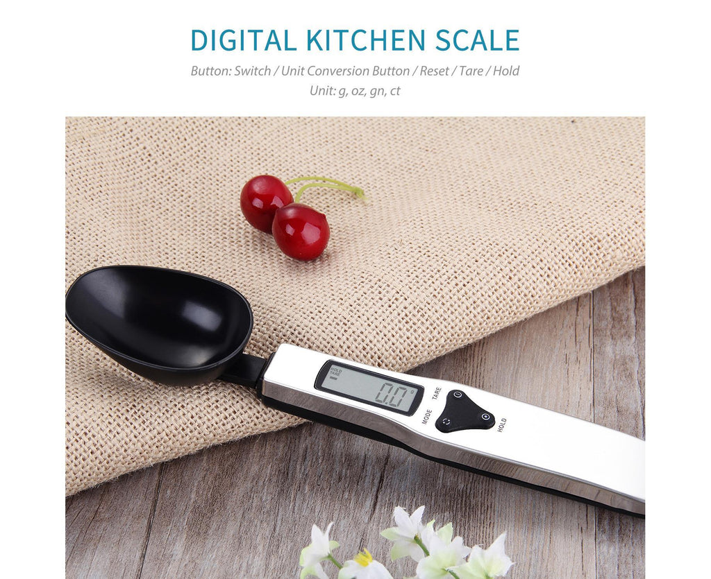 300g Food Spoon Scale Digital Kitchen Spoon Scale LCD Display Scale Weight G OZ GN CT for Baking Cooking Portable Food Scale 0.1g Precise