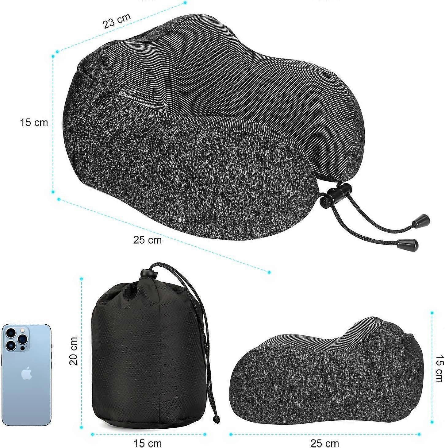 Memory Foam Hooded Travel Neck Pillow Comfortable Travel Pillow with Hood