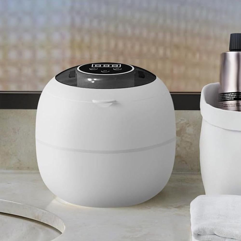 Ultrasonic Retainer Cleaner Machine 45kHz Ultrasonic Dentures Cleaner for Night Guards Braces Aligner White