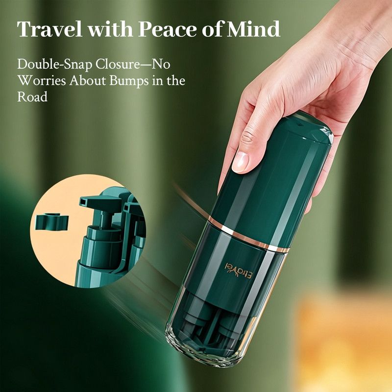 8-in-1 Portable Travel Toiletry Organizer Cup, Travel-Sized Toiletry Set for Business Trips and Vacations, Multifunctional All-in-One Travel Essential - Black