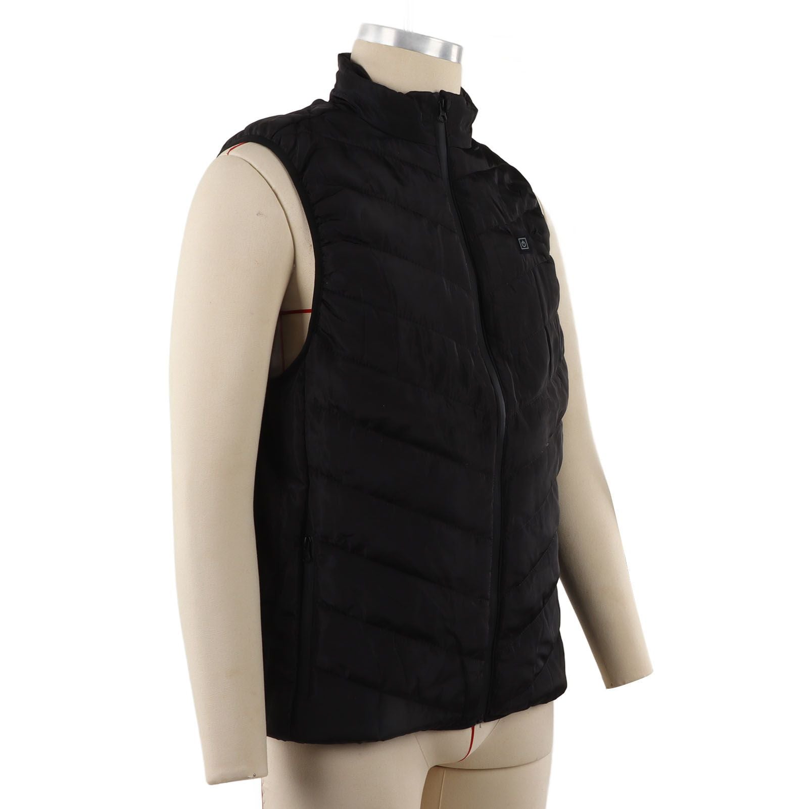 Heated Jacket Unisex 3 Gears Four Zones Heating Polyester Fiber Electric Thermal Vest for Outdoor Winter XXXL