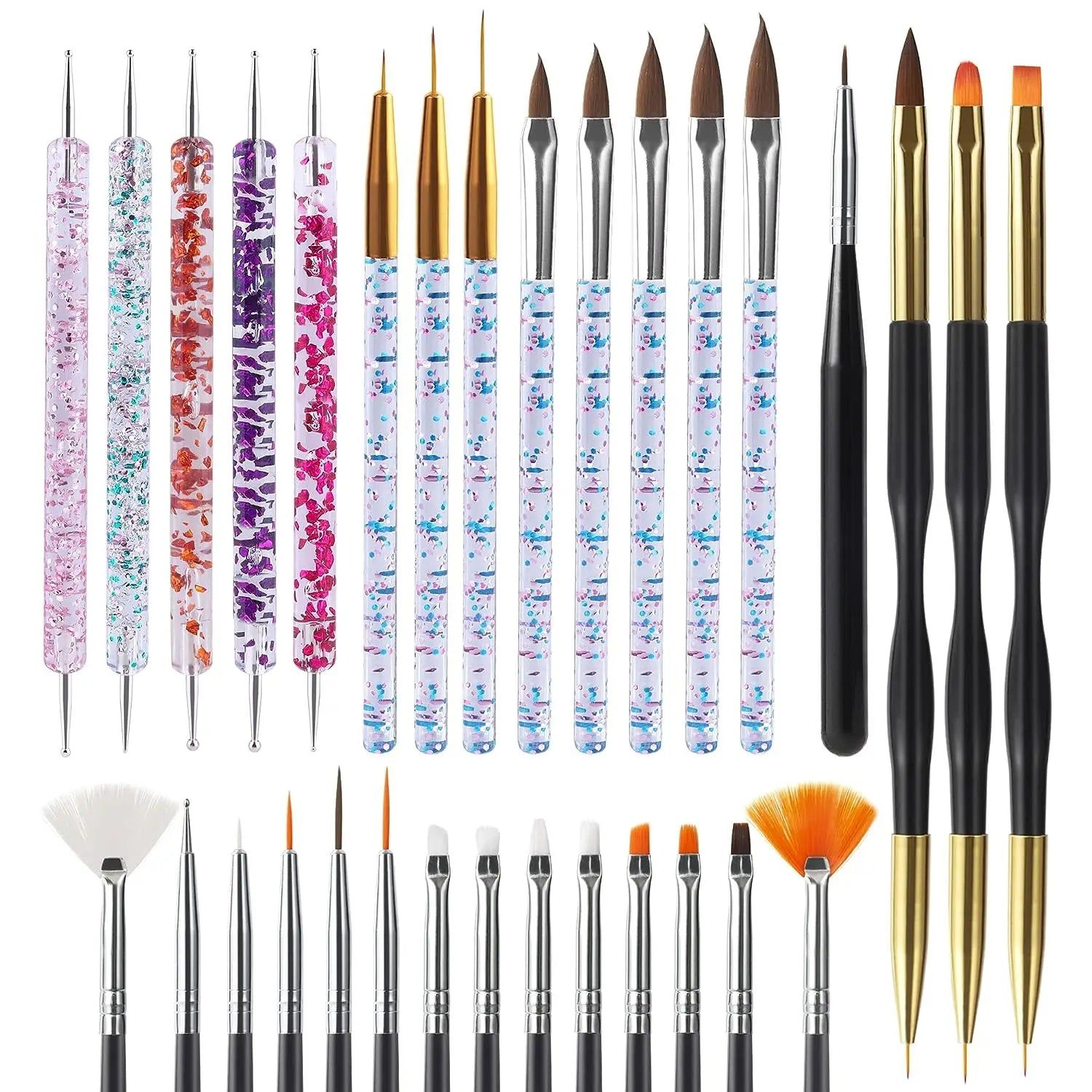 31Pcs Nail Art Brushes and Dotting Tools