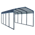 SHADE SHIELD Single Carport Shed 3.3 x 6 x 2.9m, Galvanised Steel Frame, Powder Coated Gable Roof, Shelter for Car Caravan Boat Tractor Agricultural