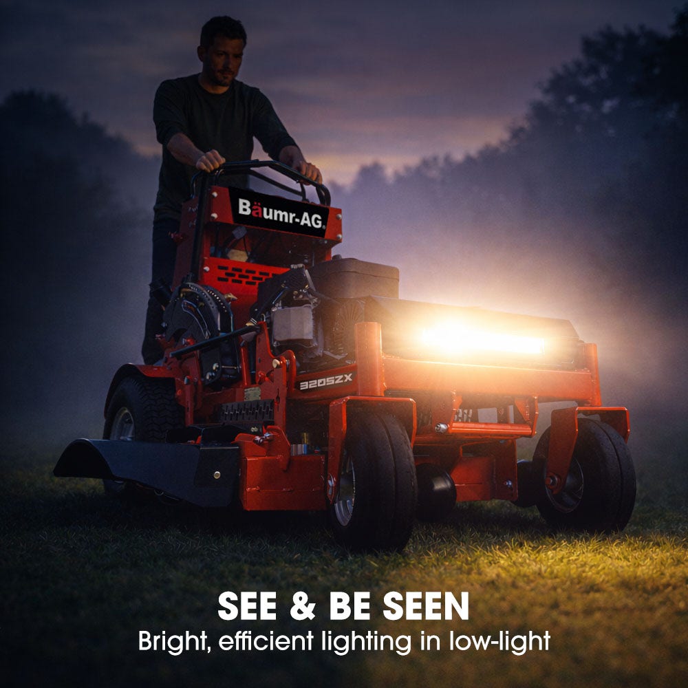 BAUMR-AG 32" Stand-On Zero-Turn Mower, Electric Start, 23hp, 764cc, Hydrostatic Drive, 10 Cut Heights