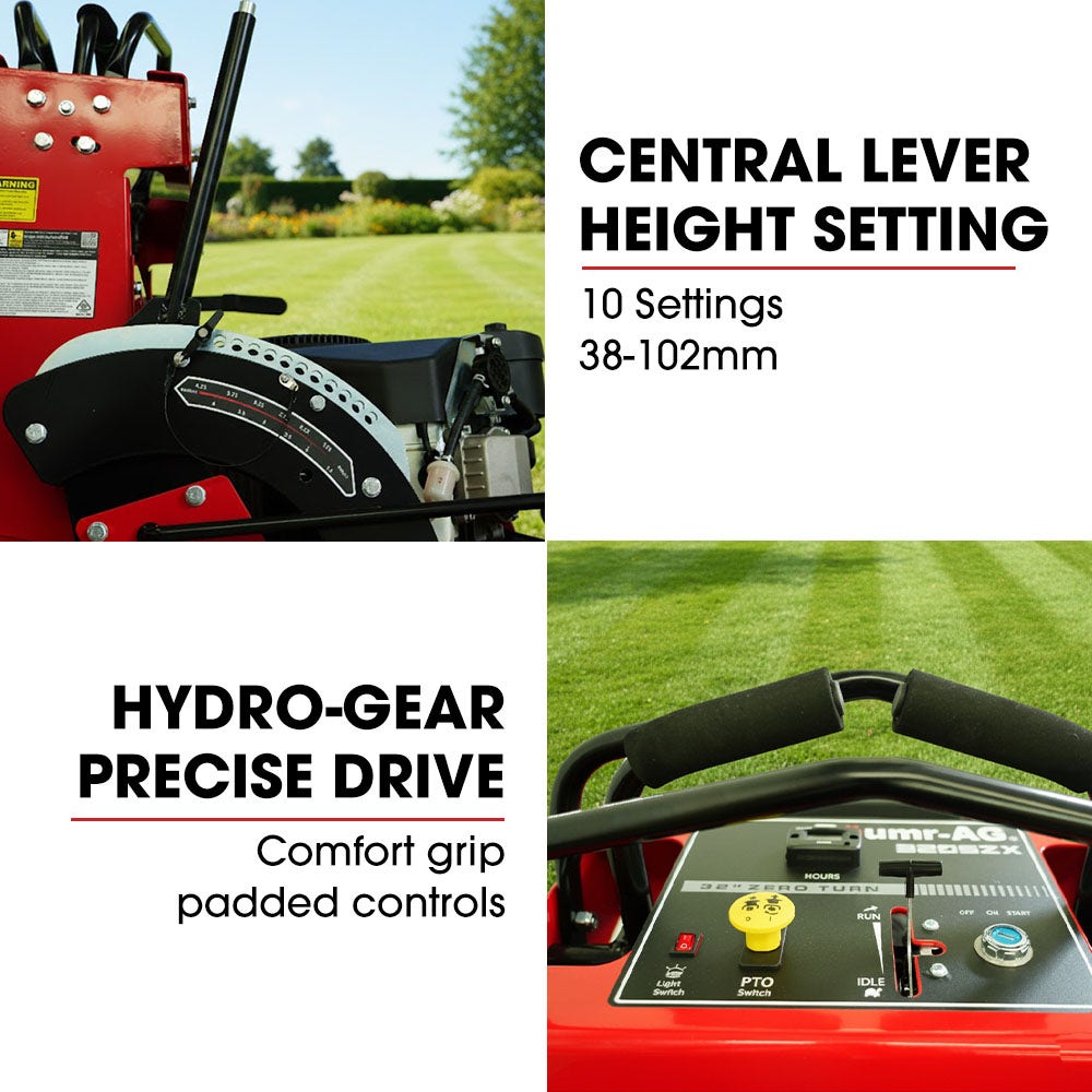 BAUMR-AG 32" Stand-On Zero-Turn Mower, Electric Start, 23hp, 764cc, Hydrostatic Drive, 10 Cut Heights