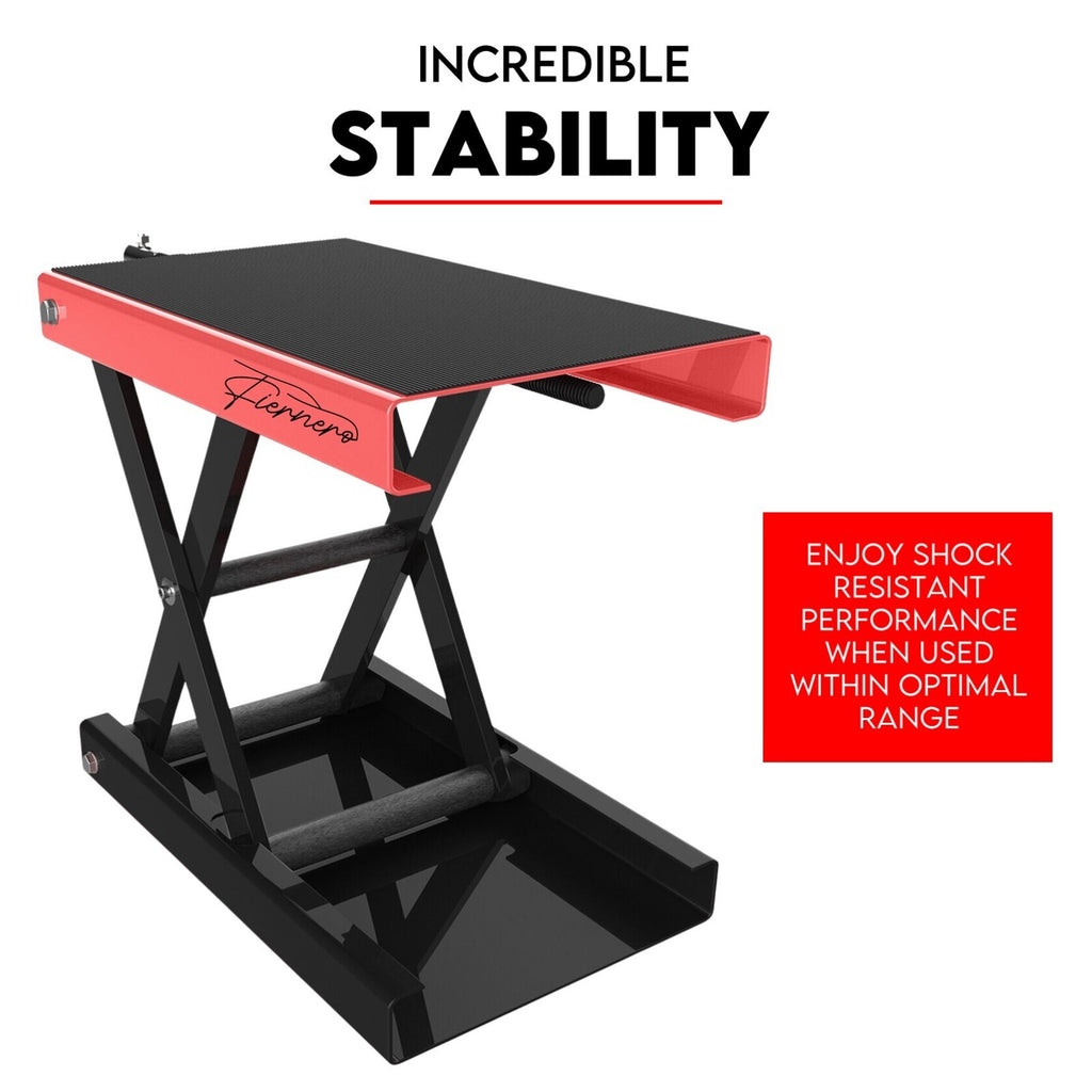 500kg Motorcycle Lift Scissor Jack Work Stand Motorbike Heavy Duty Bike