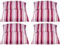 Pack of 4 Coste Fuchsia 50x50cm Striped Cushion Cover