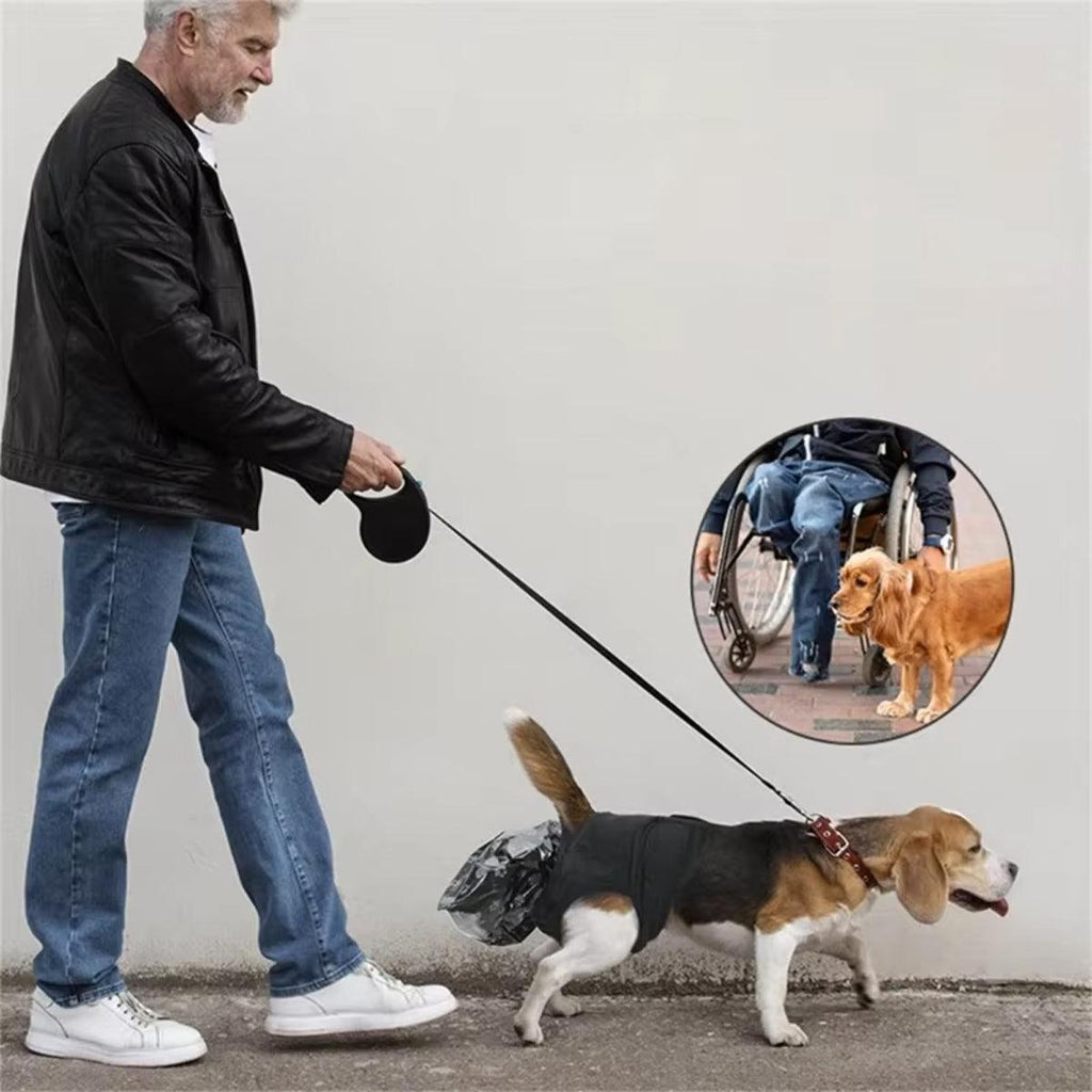 Dog Pet Portable Poop Collection Pants Outing Physiological Pants with Poop Bag - L