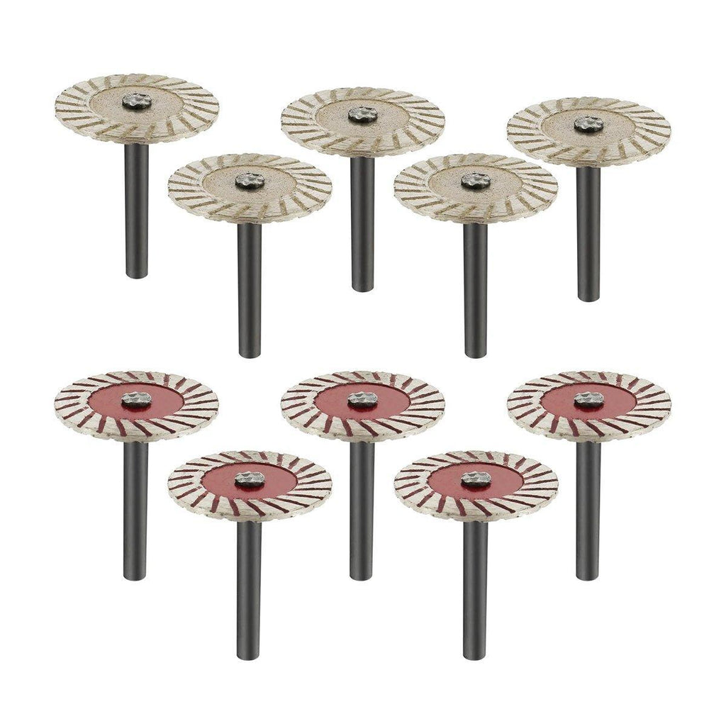 10pcs 40mm Stone Engraving Saw Blades Corrugated Cutting Tools with Handle