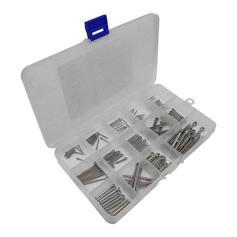 150PCS box 15 Kinds Stainless Steel Split Cotter Pins Assortment Kit Tools cherr