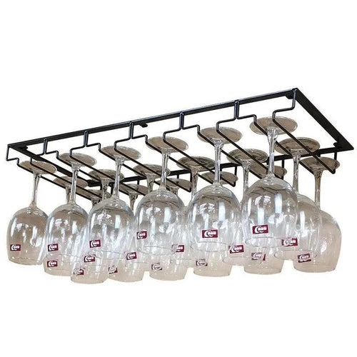 8/7/6/5/4/3 Slots Wine Glass Rack Holder Hanger Hanging Bar Storage Drying Rack - 8 Slots