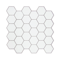 Tiles 3D Peel and Stick Wall Tile Hexagon White (30cm x 30cm x 10 sheets)