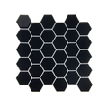 Tiles 3D Peel and Stick Wall Tile Hexagonal Mosaic Black 10 Sheets