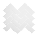 Tiles 3D Peel and Stick Wall Tile Herringbone White 10 Sheets