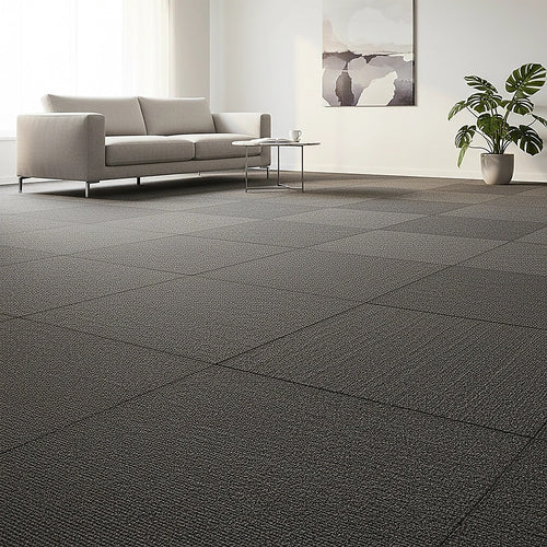 5m² Dark Grey Carpet Tiles Set – Commercial & Domestic Flooring for Office, Retail, Home