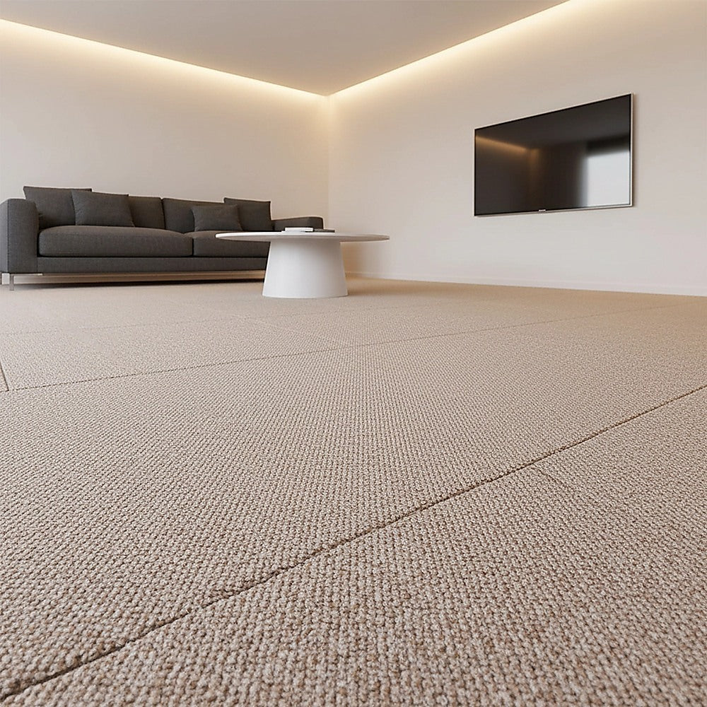 5m² Beige Carpet Tiles Set – Commercial & Domestic Flooring for Office, Retail, Home