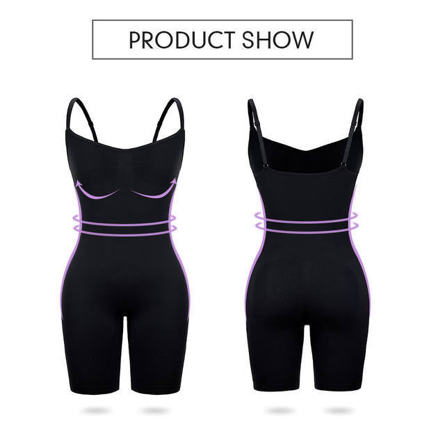 Size XL Black Seamless Full Body Shaper for Women - Tummy Control, Butt Lifter & Thigh Slimmer Bodysuit