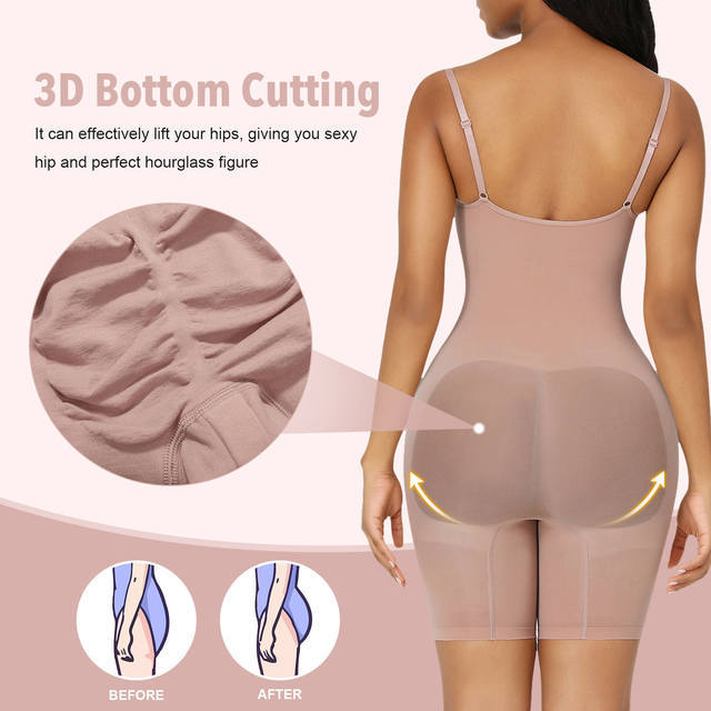 Size XL Skin Color Seamless Full Body Shaper for Women - Tummy Control, Butt Lifter & Thigh Slimmer Bodysuit