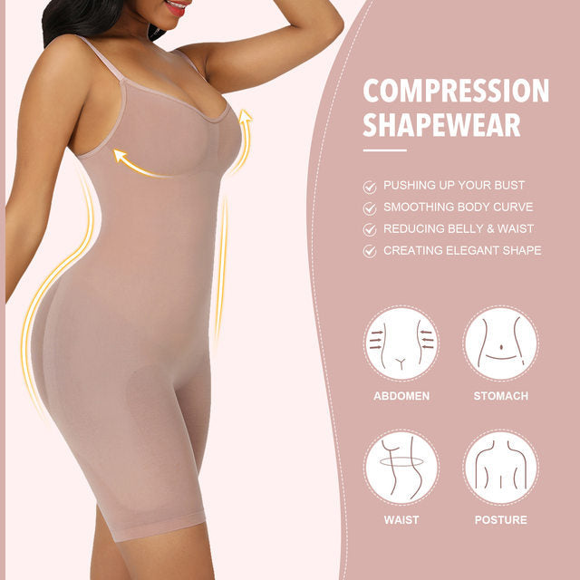 Size XXXL Skin Color Seamless Full Body Shaper for Women - Tummy Control, Butt Lifter & Thigh Slimmer Bodysuit