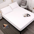 White Queen Size Waterproof Fitted Mattress Protector - Soft & Breathable Bed Cover, Hypoallergenic, Deep Pocket (152x190x30cm)