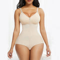 XL Skin Color Women's Seamless Body-Shaping Onesie with Zipper - Abdomen Slimming and Hip Lifting