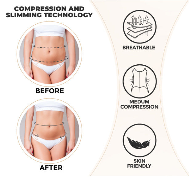 3XL Skin Color Women's Seamless Body-Shaping Onesie with Zipper - Abdomen Slimming and Hip Lifting