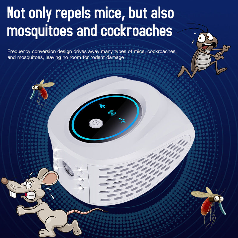 Advanced Ultrasonic Pest Repeller - Multi-Frequency Sound Waves for Mice, Mosquitoes & Cockroaches(white)