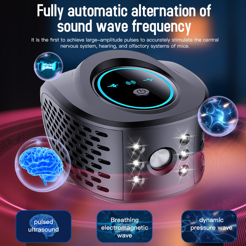 Advanced Ultrasonic Pest Repeller - Multi-Frequency Sound Waves for Mice, Mosquitoes & Cockroaches(black)