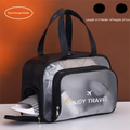 Black Waterproof Wet Dry Separation Travel Bag - Gym, Beach, Swim, Sports Tote with Shoe Compartment(Filming props are not included)