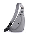 Grey Men's Nylon Fabric Chest Bag – Lightweight, Waterproof & Multi-Functional Crossbody Sling Bag