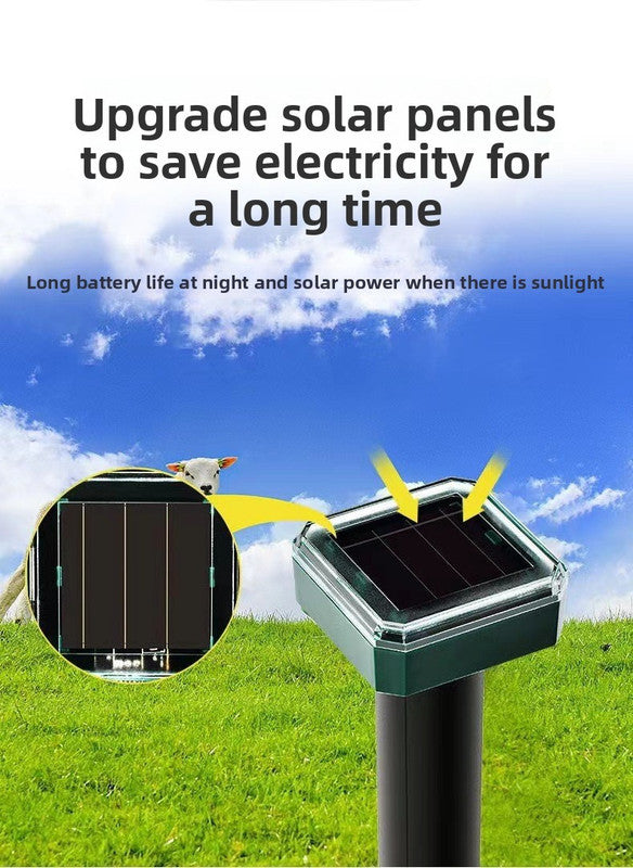 Solar-Powered Sonic Snake and Rodent Repeller Ground Stake - Outdoor Waterproof Ground Vibration Pest Deterrent Device - Ultrasonic Control for Moles, Voles, and House Mice - Garden Lawn Protection - Green Octagon Top Model
