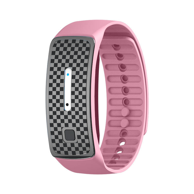 2-Pack Pink Portable Ultrasonic Mosquito Repellent Bracelet - Watch Style Insect Repeller, Pure Physical Protection USB Rechargeable