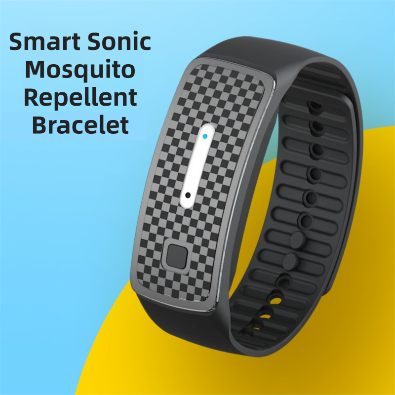 2-Pack Pink Portable Ultrasonic Mosquito Repellent Bracelet - Watch Style Insect Repeller, Pure Physical Protection USB Rechargeable