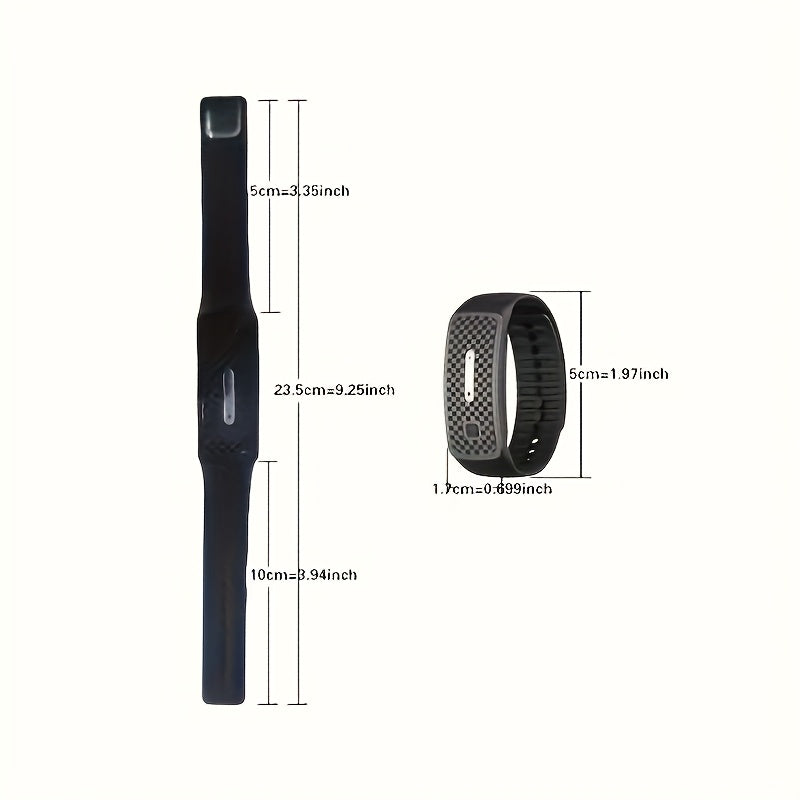 2-Pack Pink Portable Ultrasonic Mosquito Repellent Bracelet - Watch Style Insect Repeller, Pure Physical Protection USB Rechargeable