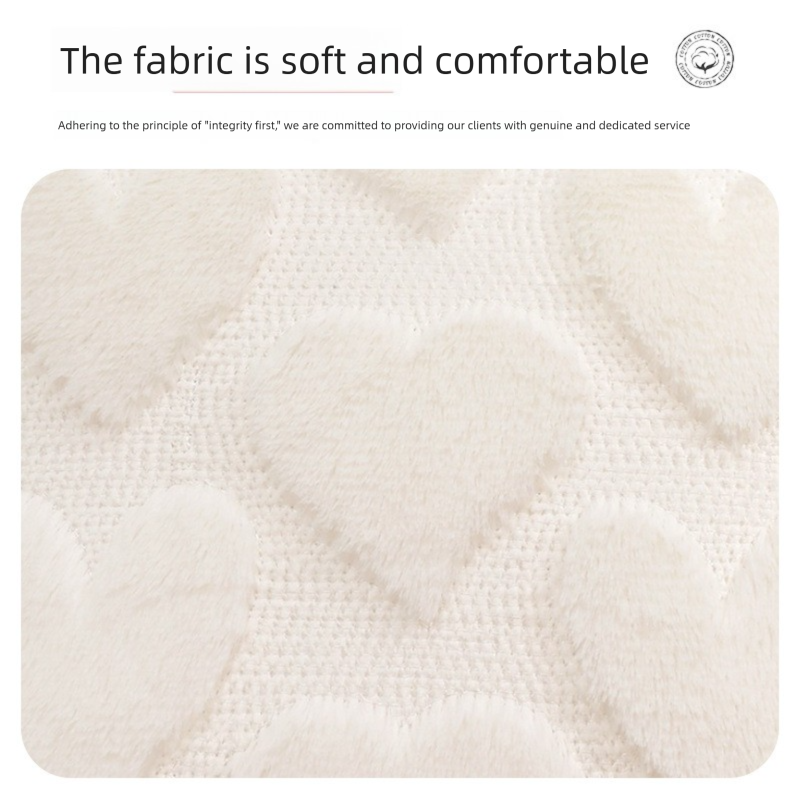 2-PCS Red 45x45cm Heart Pattern Plush Pillow Cover with Insert – Soft Textured Decorative Cushion for Living Room or Bedroom