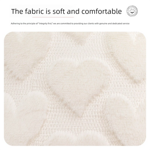 2-PCS Red 45x45cm Heart Pattern Plush Pillow Cover with Insert – Soft Textured Decorative Cushion for Living Room or Bedroom