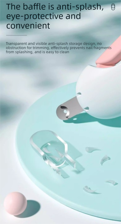 Adjustable Cat Nail Clippers Safety Round Hole Trimmer 1mm-3.5mm Anti-Splash Grooming Tool with File for Kittens & Rabbits Pink