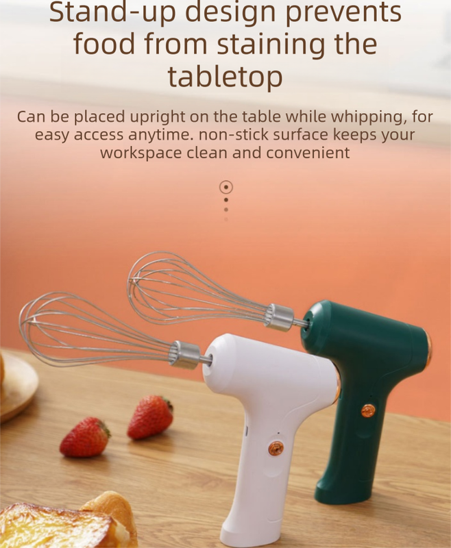 Professional 3-Speed Electric Handheld Egg Whisk and Cream Whipper Set J-9 White Dual-Head Automatic Mixer with Egg Separator